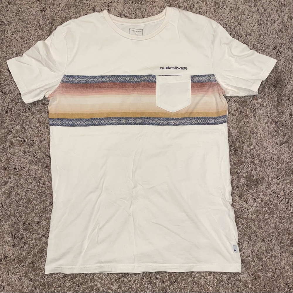 QUIKSILVER El Rey Stripes Mens Pocket Tee